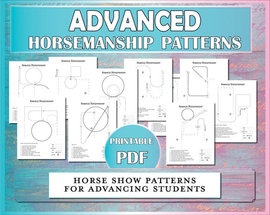 Horsemanship patterns for advancing students preparing for horse shows and challenging their western horseback riding skills.