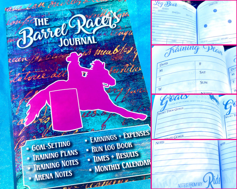 This barrel racing journal features pages to make a training plan, write down notes about your rides, log every detail about your rodeos and jackpots, plan out your rodeo schedule, and track your profits!