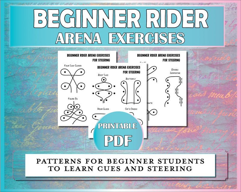 Riding exercises for beginner riders to learn steering and horse cues.