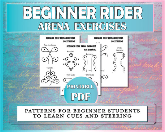 Riding exercises for beginner riders to learn steering and horse cues.
