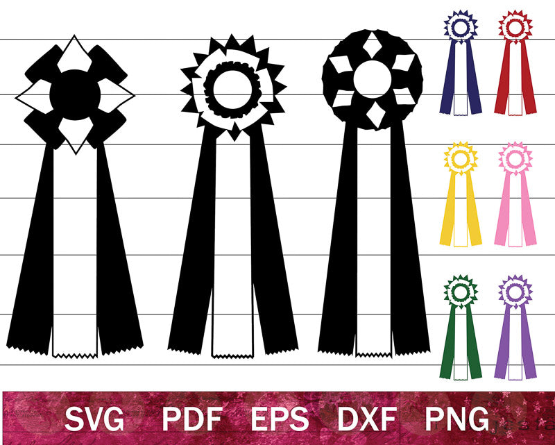 Plain Show Ribbons SVG Bundle