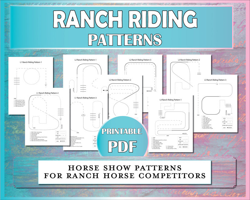 Ranch riding patterns for ranch horse competitors to prepare for their next horse show!