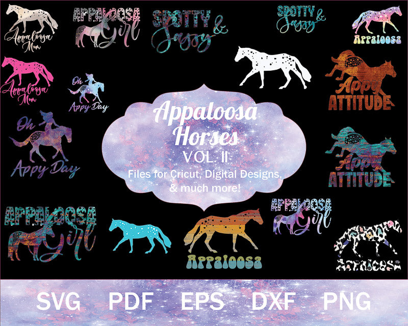 Quarter Horse, Paint Horse, & Appaloosa SVG Bundle (Badges)